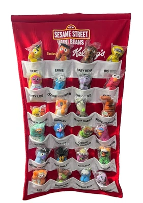 Kellogg's RARO Excl “ROJO” 1999 Plaza Sésamo 4" Mini Frijoles Set de 24 Sellados Foto 1 de 4