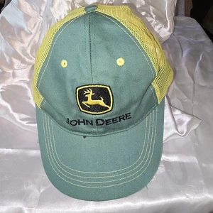 JOHN DEERE Jumping Deer Logo Adjustable Mesh Back Trucker Hat Cap NWT - Picture 1 of 11