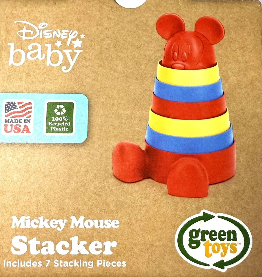 Juguete apilador Disney Baby Mickey Mouse - Juego de 7 piezas sin BPA de Green Toys EE. UU. Foto 1 de 4