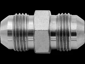 3/8" JIC Male x 1/4" JIC Male Flared Straight Tube Hydraulic Adapter Fitting | 2 - Picture 1 of 2