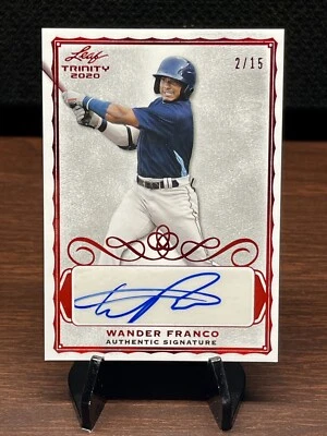 WANDER FRANCO 2020 Leaf Trinity Rookie Card RC Auto Red Parallel #2/15 ⚾️🔥 - Image 1 of 2