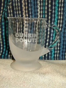 TAZA DE VIDRIO ESMERILADO TRANSPARENTE DUNKIN DONUT 12 OZ TAZA DE CAFÉ ESMERILADO CON MANGO - Imagen 1 de 1
