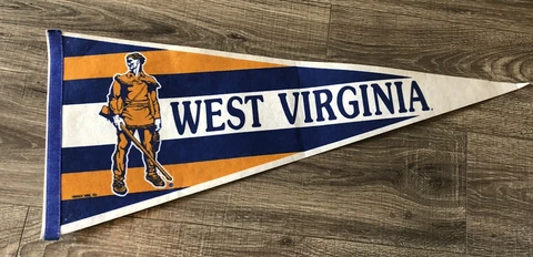 Vintage West Virginia Mountaineers Pennant Cover