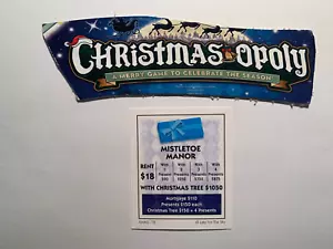 Monopoly Christmas MISTLETOE MANOR Title Deed Card GAME REPLACEMENT PIECE - Picture 1 of 3