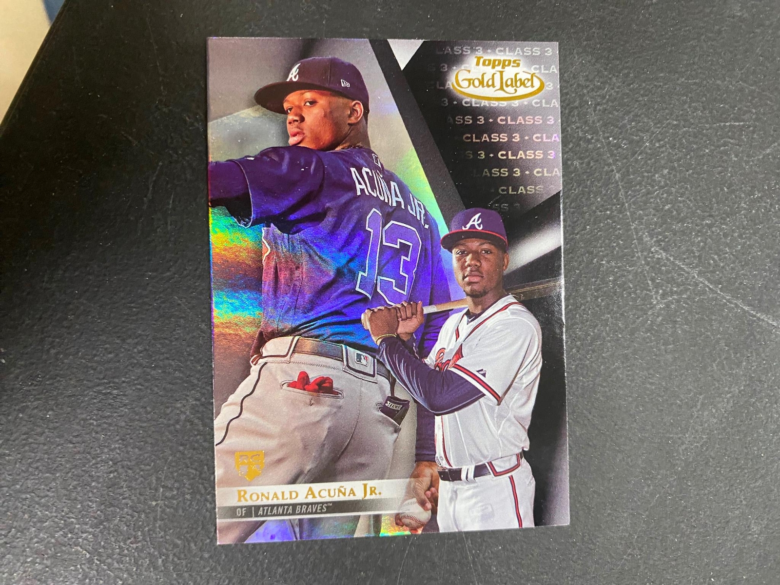 Ronald Acuna Jr. 2018 Topps Gold Label Class 3 Black Rookie RC #99 Braves A17