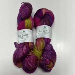 Baah LaJolla Yarn Love At First Sight Fingering 100% SW Merino Wool LOT OF 2 - Picture 1 of 5