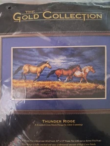 Dimensions Thunder Ridge,3853 Counted X Stitch Kit 1997,Gold Collection Sealed - Picture 1 of 8