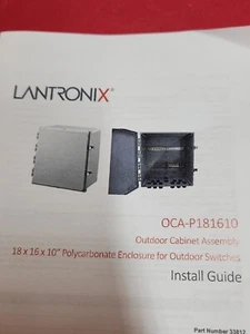 LANTRONIX OCA-P181610 18x16x10 Poly-carbonate outdoor switches cabinet assembly! - Picture 1 of 9
