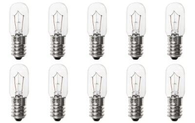CEC INDUSTRIES Box of 10 Bulbs 3T5.5 Light Bulb, 3 Watt 24V, T-5 1/2, E14 Intermediate Base