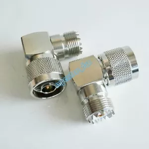 UHF SO-239 female to N male right angle 90° RF adapter connector - Picture 1 of 6