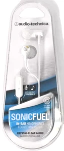 Audio Technica SonicFuel In Ear Headphones w Mic & Control White Wired *NEW* - Picture 1 of 5