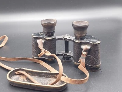 antikes Carl Zeiss Jena  Fernglas Dienstglas Militär Feldstecher um 1900 - Bild 1 von 4