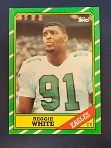 1986 Topps Football Cards #275 Reggie White RC Philadelphia Eagles - Foto 1 di 2
