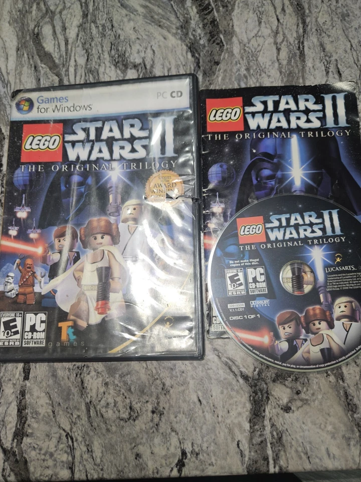 LEGO Star Wars 2 оригинальная трилогия компьютерная игра для Windows чехол поврежден протестирован - Изображение 1 из 4