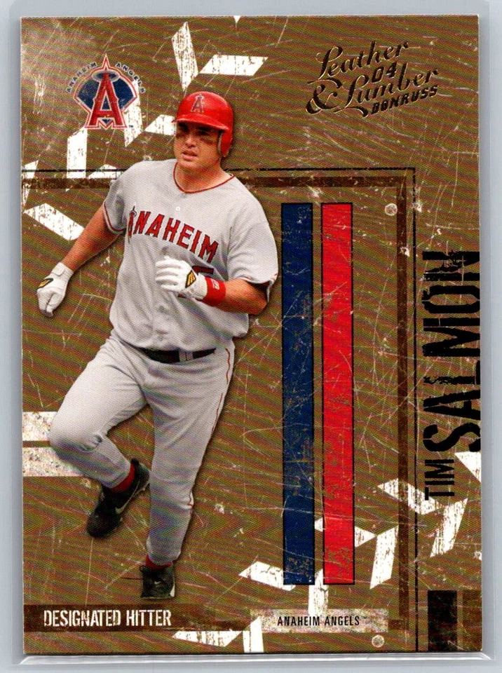 2004 Donruss Leather & Lumber #3 Tim Salmon Silver #/100 - Image 1 of 2