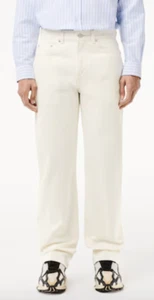Jeans de corte recto de 5 bolsillos Lacoste para hombre en blanco. C76 - Imagen 1 de 6