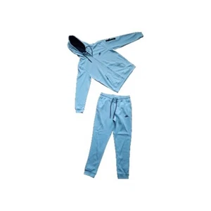 New Nike Tech Cotton Sweat Suit Zip Up Hoodie & Joggers Men's Baby Blue Large - Picture 1 of 5