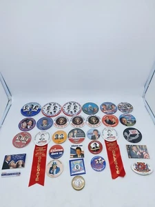 31 Political Campaign Buttons President Bill Clinton Al Gore Hillary Kennedy - Picture 1 of 7
