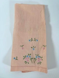 Vintage besticktes Serviettenhandtuch mit buntem Blumendesign 18 x 12 - Bild 1 von 7