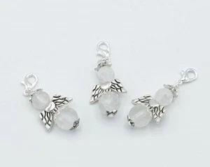 Bastelset 10 edle weiß matt Schutzengel Glücksbringer Engel Anhänger basteln - Bild 1 von 2