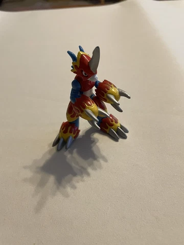 Flamedramon Action Figure 3" Posable (Bandai, 1997) Digimon Vintage Missing Tail Cover