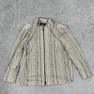 Alex Evenings Jacket Blazer Womens Size 1X Brown Party Sparkly Faux Diamond Zip - Picture 1 of 11