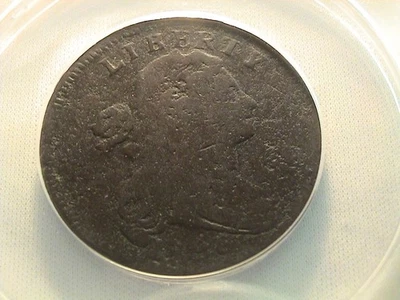 1796 Draped Bust Large Cent S-104 LIHERTY ANACS G6 Detail - Image 1 of 4