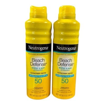 2 - Neutrogena Beach Defense Protector Solar Spray Loción FPS 50, Paquete de 2 Foto 1 de 3