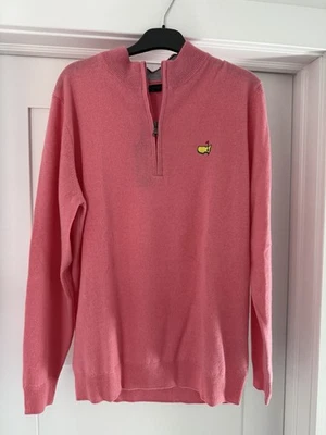 Мужской (средний) 100% кашемировый свитер на молнии для гольфа Masters Clubhouse Collection - Изображение 1 из 4