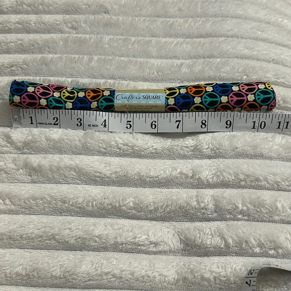 Crafters Square Peace Sign Fabric 18x21 Cotton 100% Cotton - Image 1 of 3