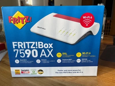 FRITZ!Box 7590 AX v2 in weiss, WiFi - 6, OVP - Bild 1 von 4