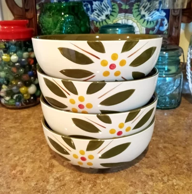 Juego de 4 cuencos de cereal Temptations OLD WORLD VIVID verde sopa envío rápido Foto 1 de 4