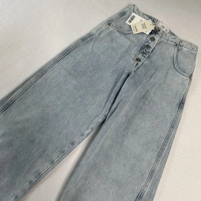 Pantalones de mezclilla para mujer Mango talla 2 nuevos con etiquetas cintura alta rectos azul claro Foto 1 de 4