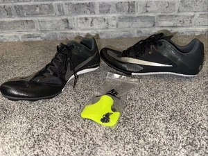 Nike Zoom Rival S Black And Silver Sprint Spikes With Spikes & Wrench men’s 8.5 - Picture 1 of 8