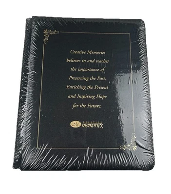 Álbum de recortes Creative Memories 8,5x11 negro + 15 páginas cotización dorada nuevo sellado Foto 1 de 4