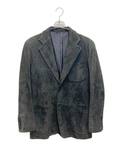 GUCCI Suede Tailored Jacket M Size Black 116447 From Japan - Picture 1 of 24