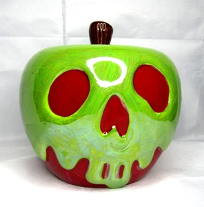 Disney Villains Poison Apple Ceramic Cookie Jar Snow White Evil Queen Halloween - Picture 1 of 7
