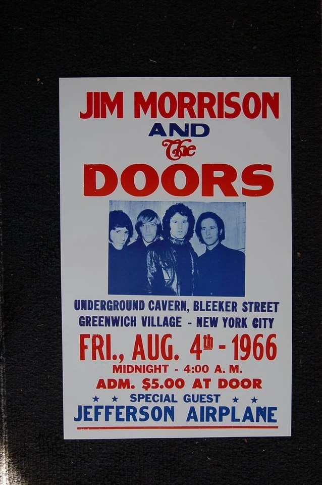 The Doors 1966 White Poster Greenwich Village New York - image 1 of 1