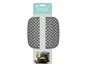 2x Reusable Air Fryer Silicone Pot Basket Liners Mat Tray Non-Stick Oven Baking - Picture 1 of 1
