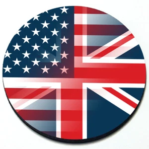 Combined US Flag and UJ Flag - Magnetic Grill Grille Badge for MINI Cooper - Foto 1 di 3