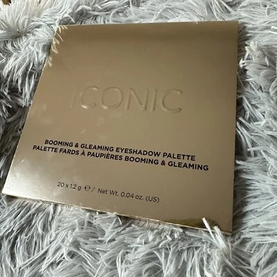 ICONIC LONDON BOOMING AND GLEAMING EYESHADOW FULLSIZE 20 SHADES PALETTE NEW - Image 1 of 4