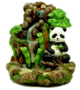 Quemador de incienso de reflujo Panda cascada de bambú - Imagen 1 de 3