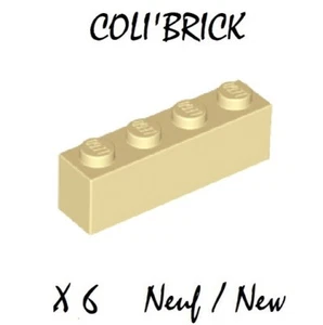 Lego 3010 - 6x Briques / Brick 1x4 - Beige / New Tan - lot kg - Neuf - Picture 1 of 1