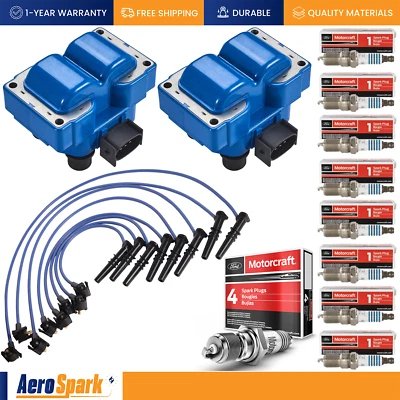 2 Ignition Coil FD487 & 8 Spark Plug & Professional Wire set for Ford Mustang - Image 1 of 4