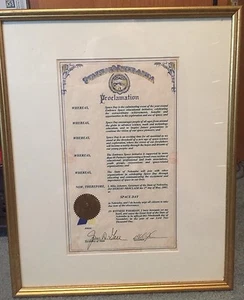 Space Collectible Space Day Proclamation State Of Nebraska - Picture 1 of 6