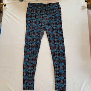 LuLaRoe TC Leggings BLUE Wild Spanish TROJAN HORSE Roman ANIMAL Equestrian - Picture 1 of 10
