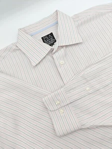 ๐บ๐ฒ Jos A Bank Signature Collection Wrinkle Free Large 16.5x34 Pink Stripe - Picture 1 of 7