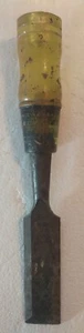 Scalpello di legno vintage Buck Bros 1"" lunghezza 8-1/8"" made in USA 6,4 once giallo - Foto 1 di 11