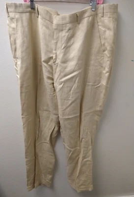 Pantalones de lino Baird McNutt para hombre 42 34 beige patrón Murano ligeros transpirables Foto 1 de 4