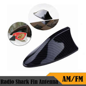 Universal Carbon Look Shark Fin Roof Car Antenna Radio Aerial FM/AM Antena Cover